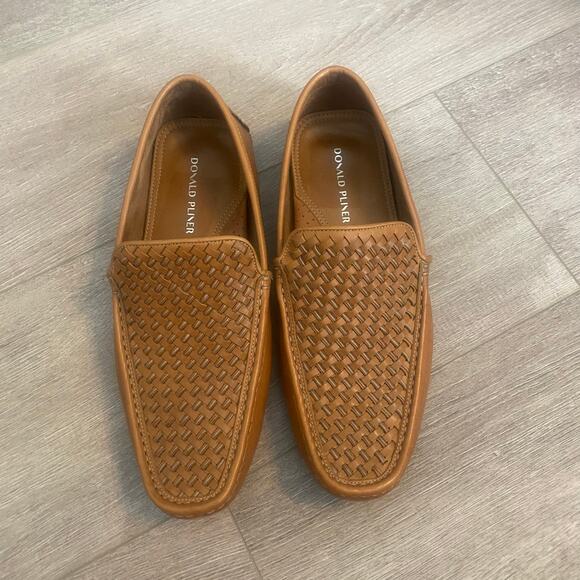 Donald Pliner Damiano Woven Moc Toe Loafer Slip On Leather Saddle Size 10 New - Picture 2 of 7